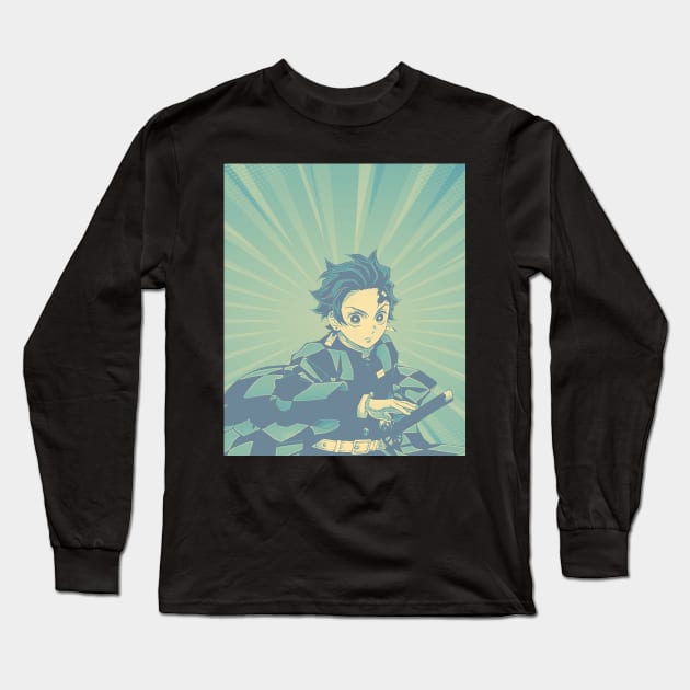 tanjiro Long Sleeve T-Shirt by DinoZard